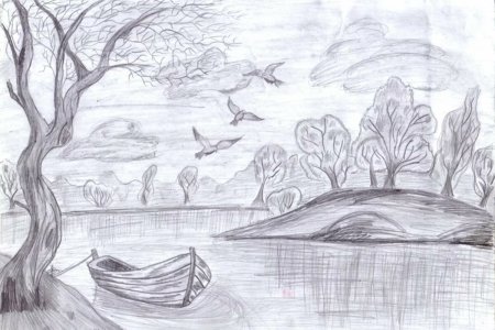 Пейзаж рисунок