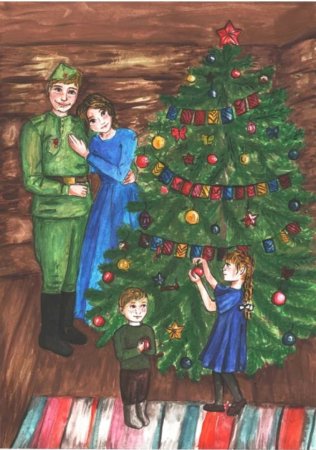 Детские рисунки на новый год