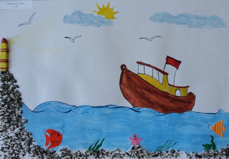 Детские рисунки ко Дню ВМФ