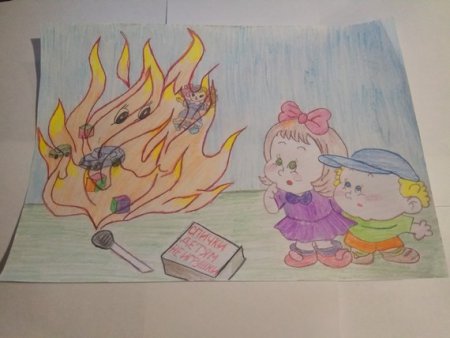 Раскраска спички детям не игрушка