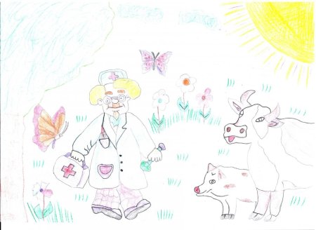 Айболит рисунок для детей