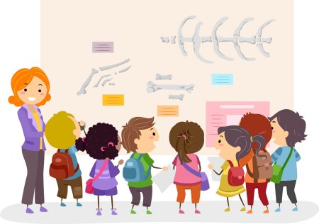 Дети на экскурсии рисунок