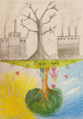 Рисунок чистый город