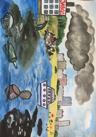 Плакат на тему загрязнение природы