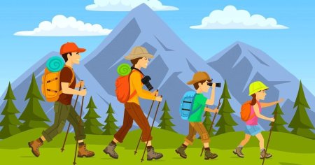 Туристы мультяшные