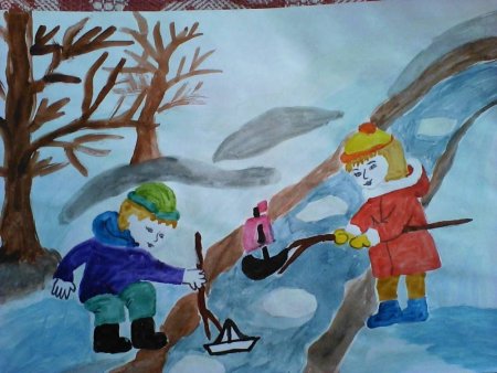 Рисунок на тему Весна