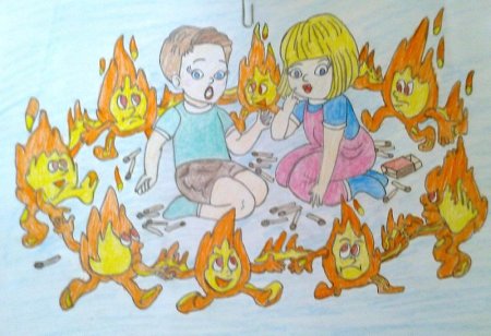 Рисунок на тему пожарная безопасность