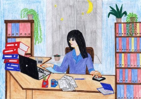 Профессия моей мамы рисунок на конкурс