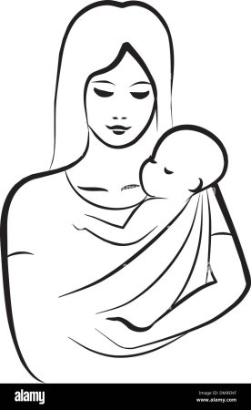 Рисунки на тему материнство легкие