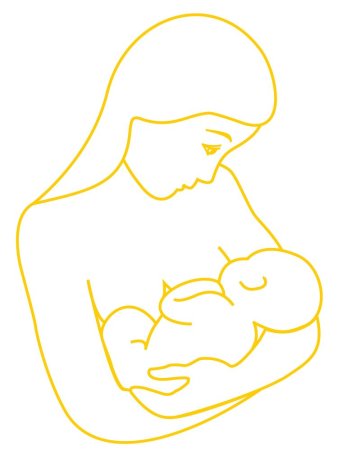 Нарисовать маму с ребенком на руках