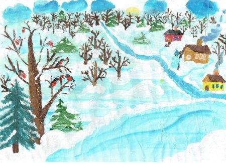 Конкурс рисунков зима волшебница