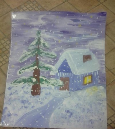 Творческие работы детей на тему Чародейка зима