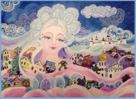 Портрет зимы для детей