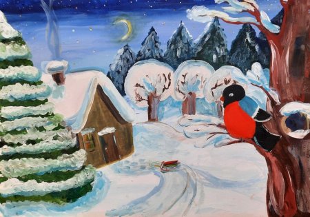 Конкурс рисунков зима волшебница