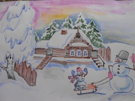 Рисунок волшебница зима 3 класс