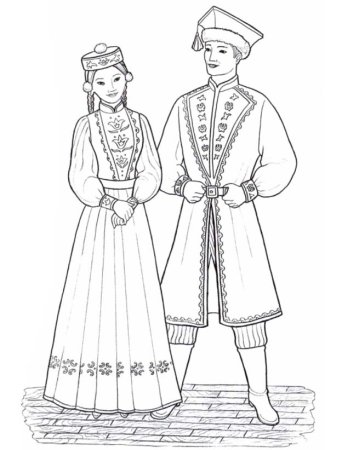 Национальный костюм рисунок