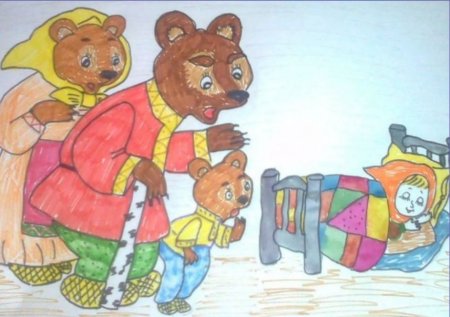 Три медведя рисунок