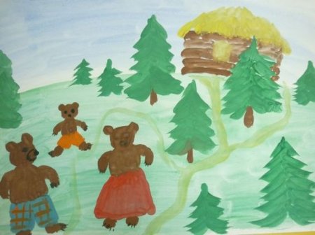 Рисование 3 медведя в старшей группе