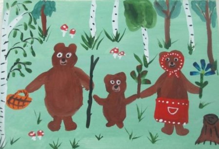 Рисование три медведя в старшей группе