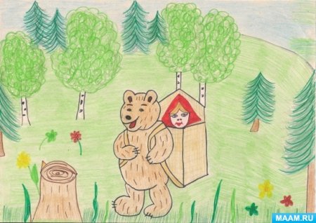 Детские работы по сказке три медведя
