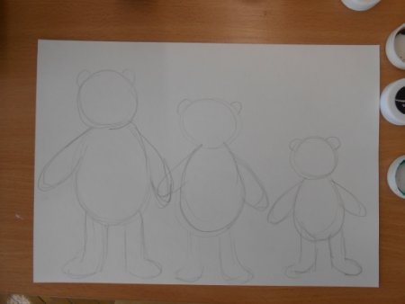 Детские рисунки к сказке Маша и медведь