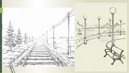 Железная дорога в перспективе сбоку