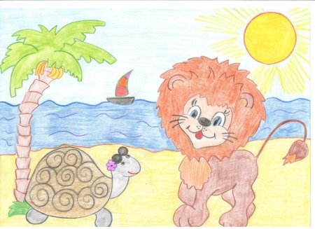 Детские рисунки на тему мультфильмов