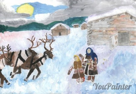 Праздничные рисунки народов севера