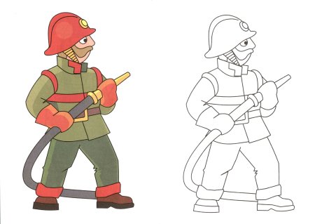 Пожарный рисунок для детей