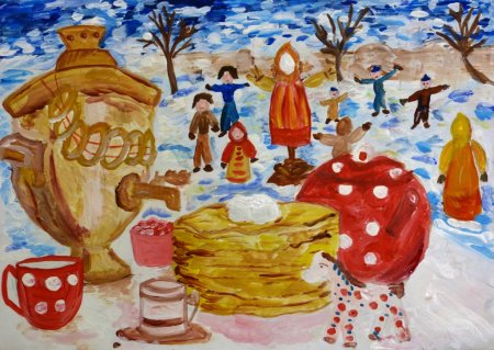 Масленица рисунок
