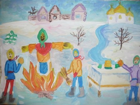 Масленица рисунок