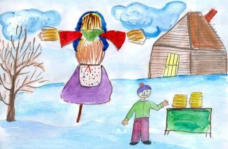 Масленица рисунок