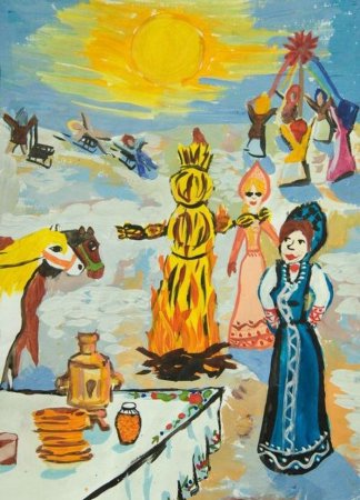 Масленица рисунок