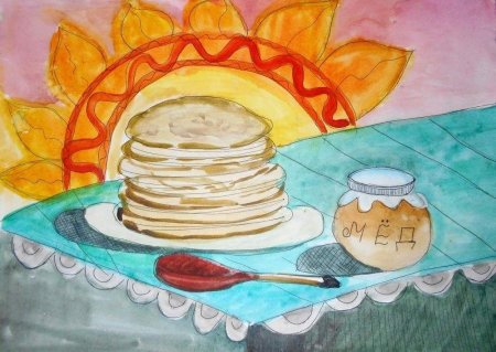 Масленица рисунок