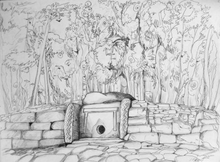 Зарисовка дольмена