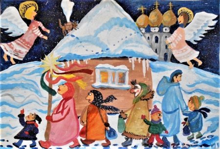 Рождество детские рисунки