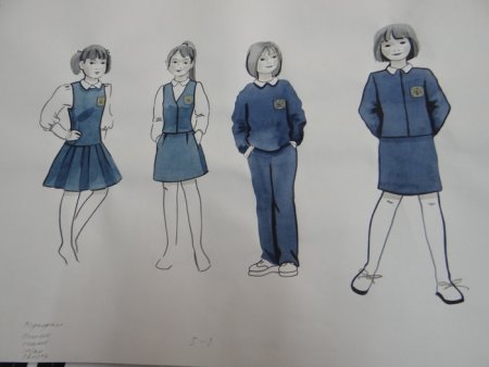 Эскиз современной школьной формы