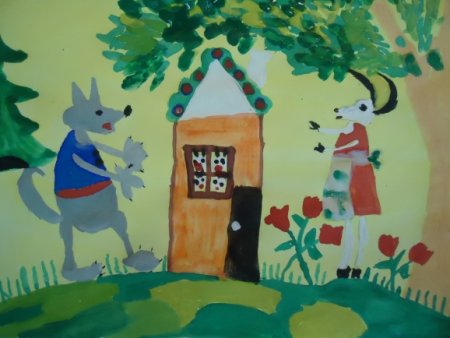 Иллюстрация к опере Коваля волк и семеро козлят