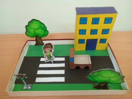 Аппликация на тему ГИБДД