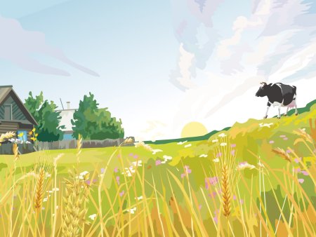 Фон деревня