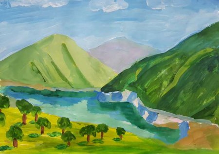 Рисунок на тему природа Хакасии