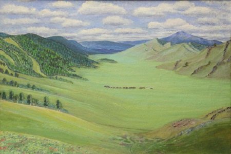 Хакасия юрта в степи