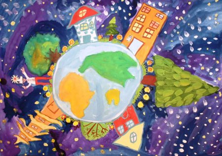 Планета рисунок