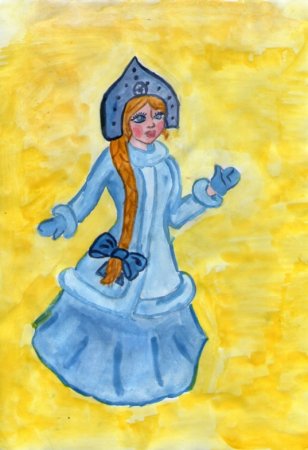 Рисунок Снегурочки из оперы Римского Корсакова