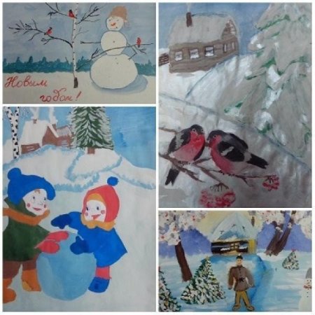 Зимний пейзаж для детей