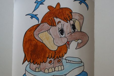 Мамонтенок нарисовать