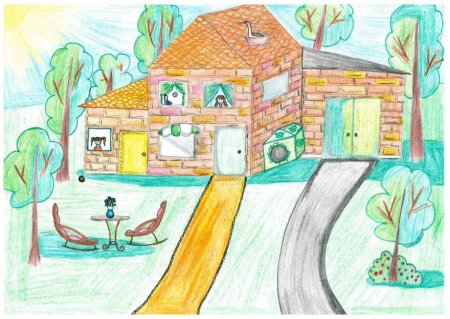 Рисунок на тему мой двор