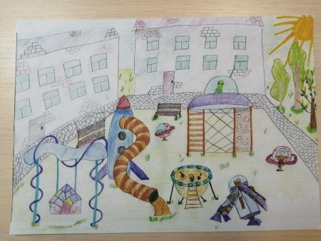 Детская площадка будущего рисунок