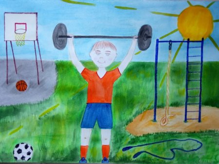 Детские рисунки на тему спорт