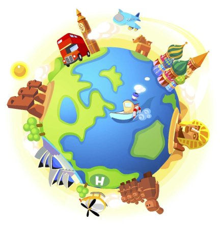 Вокруг света иллюстрации